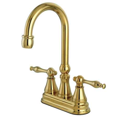 KINGSTON BRASS Bar Faucet, Polished Brass KS2492NL